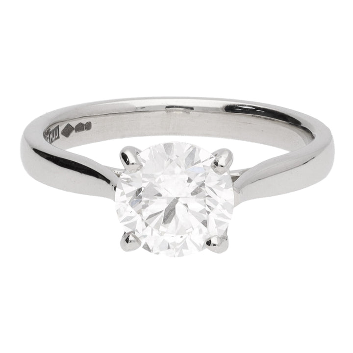 Diamond 1.51ct E SI1 Platinum Single Stone Ring - Michael Jones Jeweller