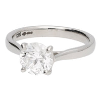 Diamond 1.51ct E SI1 Platinum Single Stone Ring - Michael Jones Jeweller