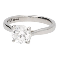 Diamond 1.51ct E SI1 Platinum Single Stone Ring - Michael Jones Jeweller