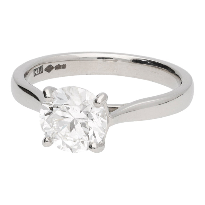 Diamond 1.51ct E SI1 Platinum Single Stone Ring - Michael Jones Jeweller