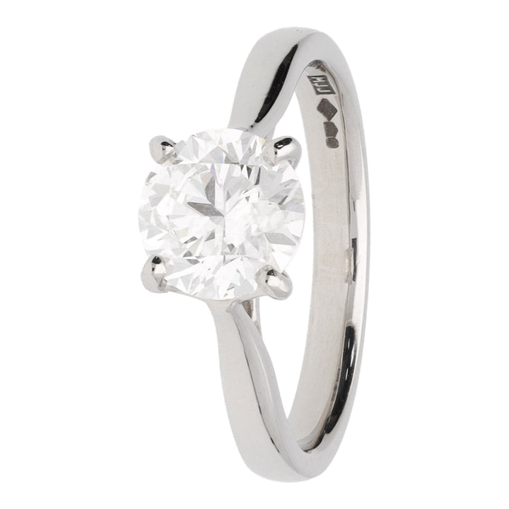 Diamond 1.51ct E SI1 Platinum Single Stone Ring - Michael Jones Jeweller