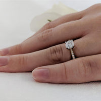 Memoire Round Solitaire 0.56ct  H VS2 18ct Yellow Gold Diamond Ring