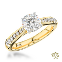 Memoire Round Solitaire 0.56ct  H VS2 18ct Yellow Gold Diamond Ring