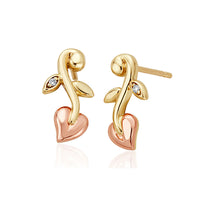 Clogau Tree of Life® 9ct Solid Gold Vine Stud Earrings with Diamonds - Michael Jones Jeweller