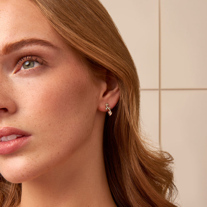 Clogau Tree of Life® 9ct Solid Gold Vine Stud Earrings with Diamonds