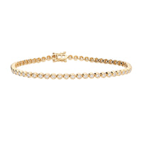 Diamond 1.07ct 18ct Yellow Gold Line Bracelet - Michael Jones Jeweller