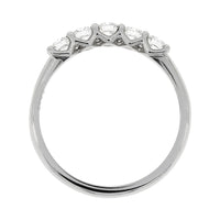 Diamond 1.60ct Platinum Five Stone Half Eternity Ring - Michael Jones Jeweller