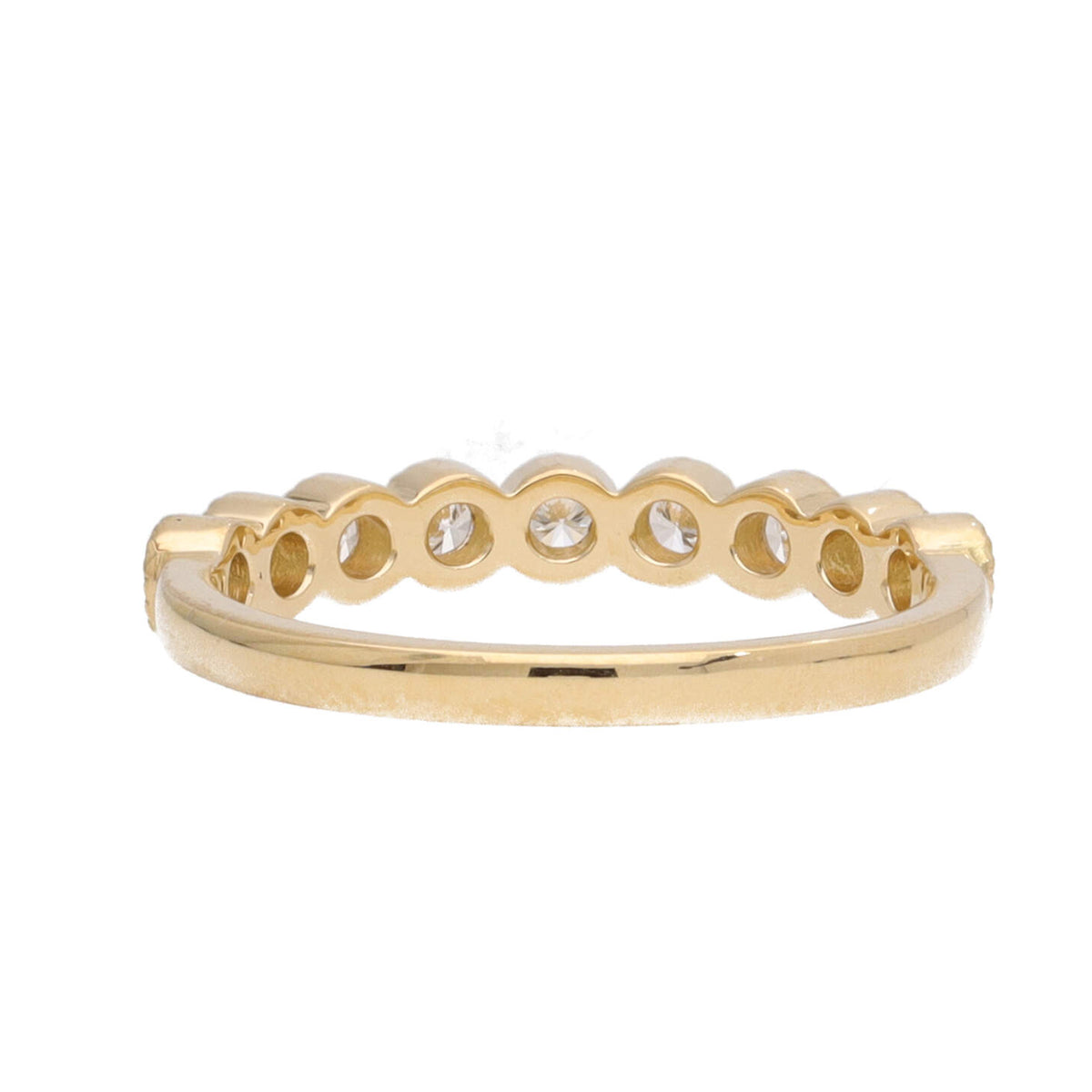 Diamond 0.28ct Collar Set 18ct Yellow Gold Half Eternity Ring - Michael Jones Jeweller