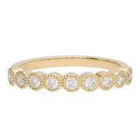 Diamond 0.28ct Collar Set 18ct Yellow Gold Half Eternity Ring - Michael Jones Jeweller