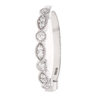 Diamond 0.21ct Round and Marquise 18ct White Gold Half Eternity Ring - Michael Jones Jeweller