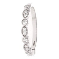 Diamond 0.21ct Round and Marquise 18ct White Gold Half Eternity Ring