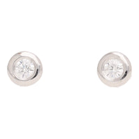 Diamond 0.21ct Collar Set 18ct White Gold Stud Earrings - Michael Jones Jeweller