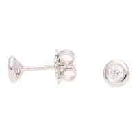Diamond 0.21ct Collar Set 18ct White Gold Stud Earrings - Michael Jones Jeweller