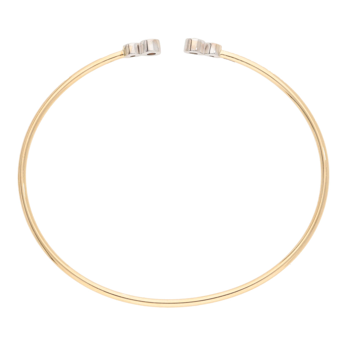 Diamond 0.22ct 18ct Yellow Gold Torque Bangle - Michael Jones Jeweller
