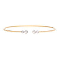 Diamond 0.22ct 18ct Yellow Gold Torque Bangle
