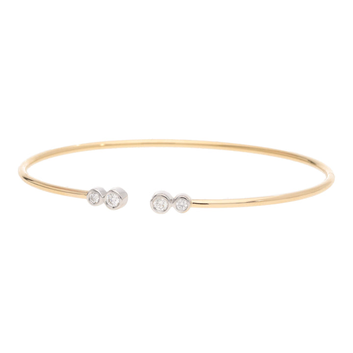 Diamond 0.22ct 18ct Yellow Gold Torque Bangle