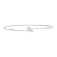 Diamond 0.11ct 18ct White Gold Crossover Bangle