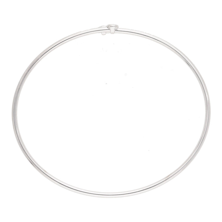 Diamond 0.11ct 18ct White Gold Crossover Bangle