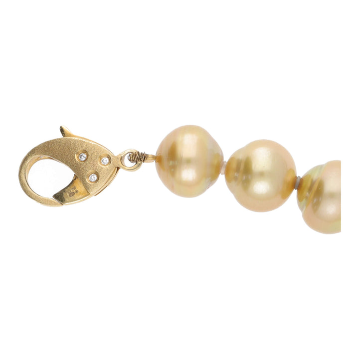 Golden South Sea Graduated 11-14mm 16 Inch Pearl Necklace - Michael Jones Jeweller