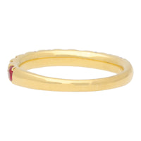 Ruby and Diamond 18ct Yellow Gold Half Eternity Ring - Michael Jones Jeweller