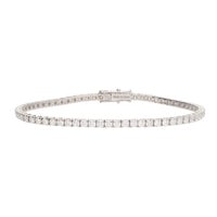 Diamond 4.10ct 18ct White Gold Line Bracelet - Michael Jones Jeweller