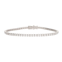 Diamond 4.10ct 18ct White Gold Line Bracelet - Michael Jones Jeweller