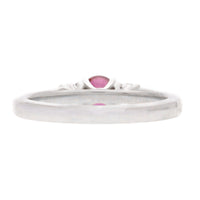 Ruby and Diamond Platinum Triliogy Ring (M.5)