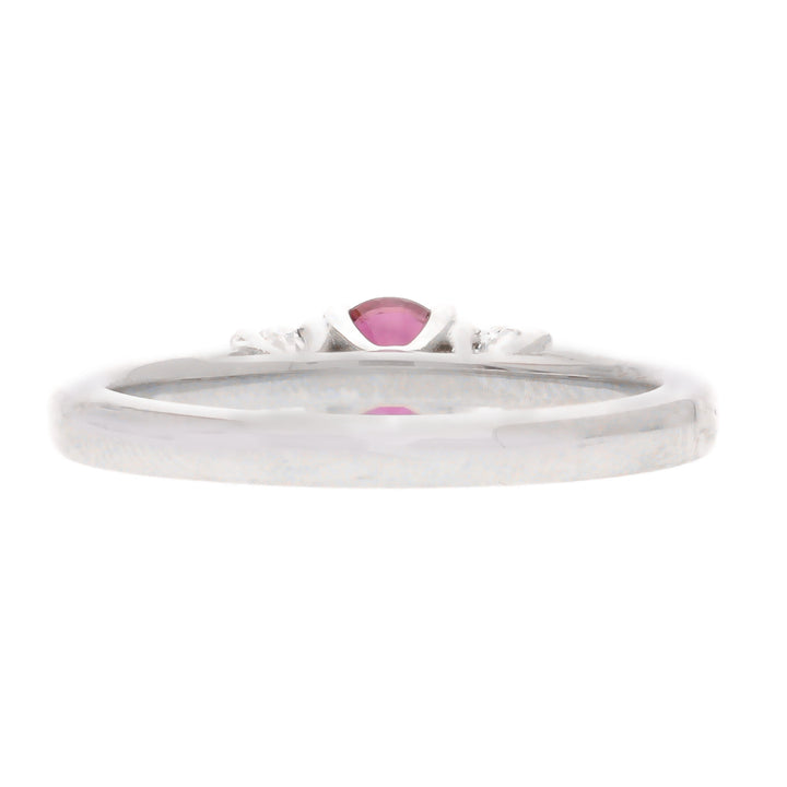 Ruby and Diamond Platinum Triliogy Ring (M.5)