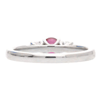 Ruby and Diamond Platinum Triliogy Ring (M.5) - Michael Jones Jeweller