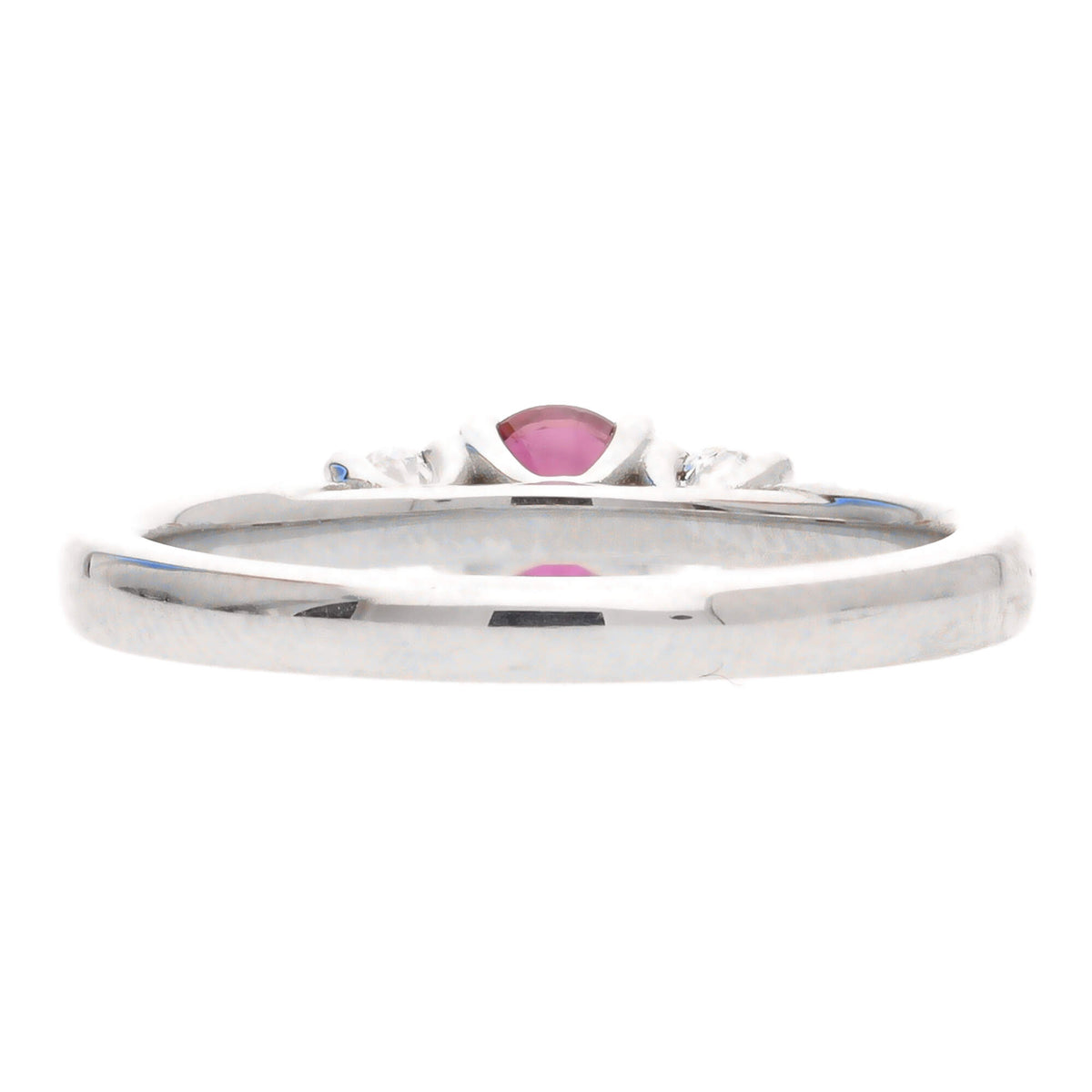 Ruby and Diamond Platinum Triliogy Ring (M.5) - Michael Jones Jeweller