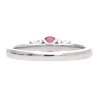 Ruby and Diamond Platinum Triliogy Ring (M.5)