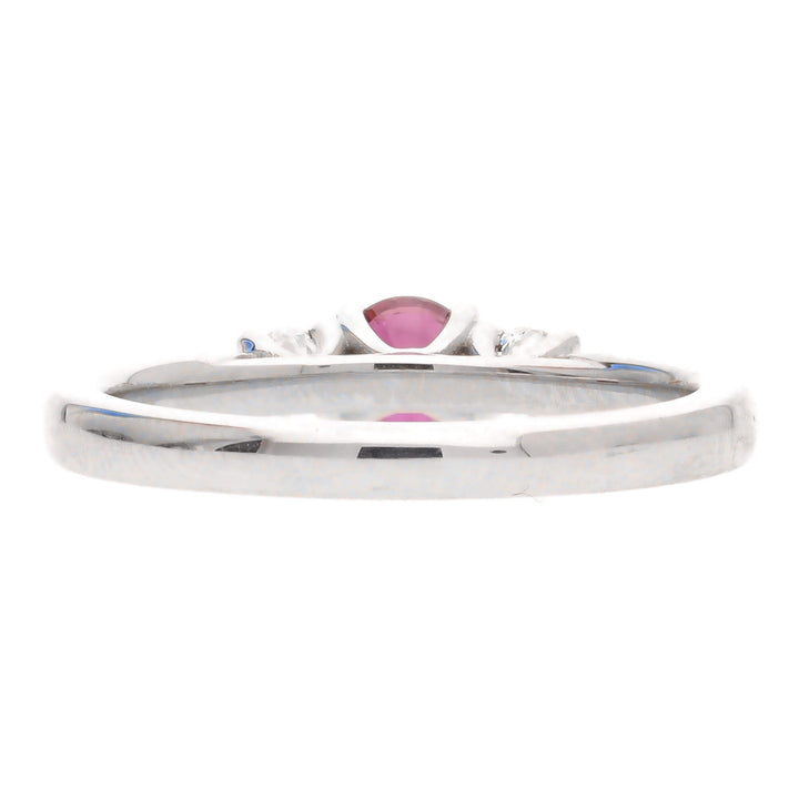 Ruby and Diamond Platinum Triliogy Ring (M.5)