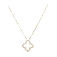 Diamond 0.50ct Open Clover 18ct Yellow Gold Necklace