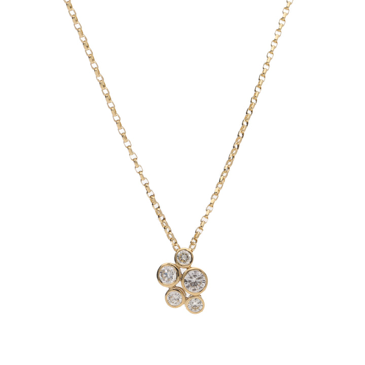 Diamond 0.35ct 18ct Yellow Gold Bubble Necklace - Michael Jones Jeweller
