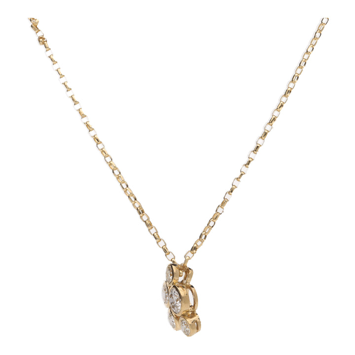 Diamond 0.35ct 18ct Yellow Gold Bubble Necklace