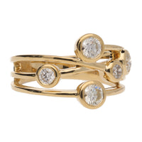 Diamond 0.88ct 18ct Yellow Gold Bubble Ring