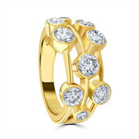 Diamond 2.55ct 18ct Yellow Gold Bubble Ring - Michael Jones Jeweller