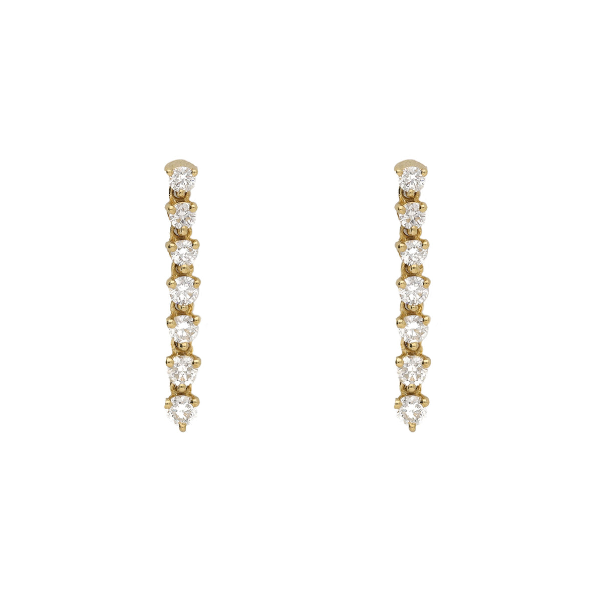 Diamond 0.75ct 18ct Yellow Gold Drop Earrings - Michael Jones Jeweller