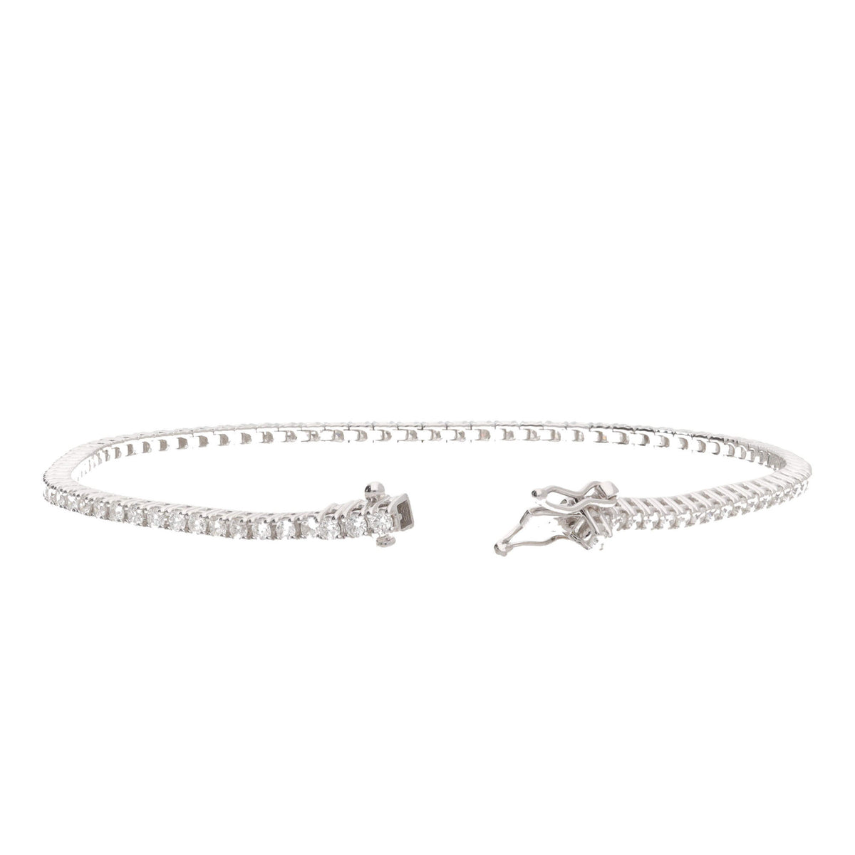 Diamond 1.54ct 18ct White Gold Line Bracelet - Michael Jones Jeweller