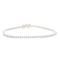 Diamond 1.54ct 18ct White Gold Line Bracelet - Michael Jones Jeweller