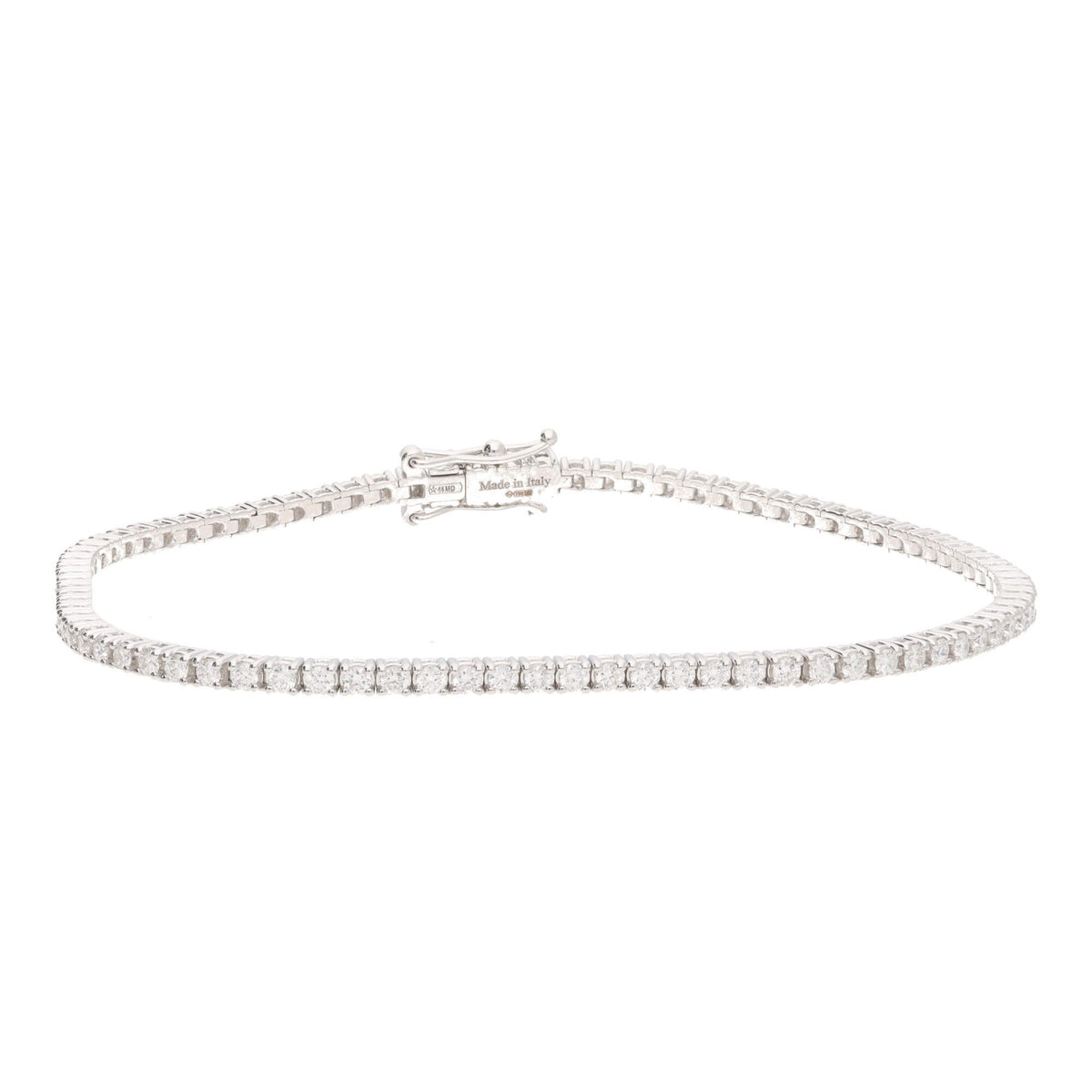Diamond 1.54ct 18ct White Gold Line Bracelet - Michael Jones Jeweller