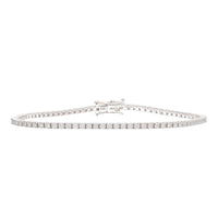 Diamond 1.54ct 18ct White Gold Line Bracelet - Michael Jones Jeweller