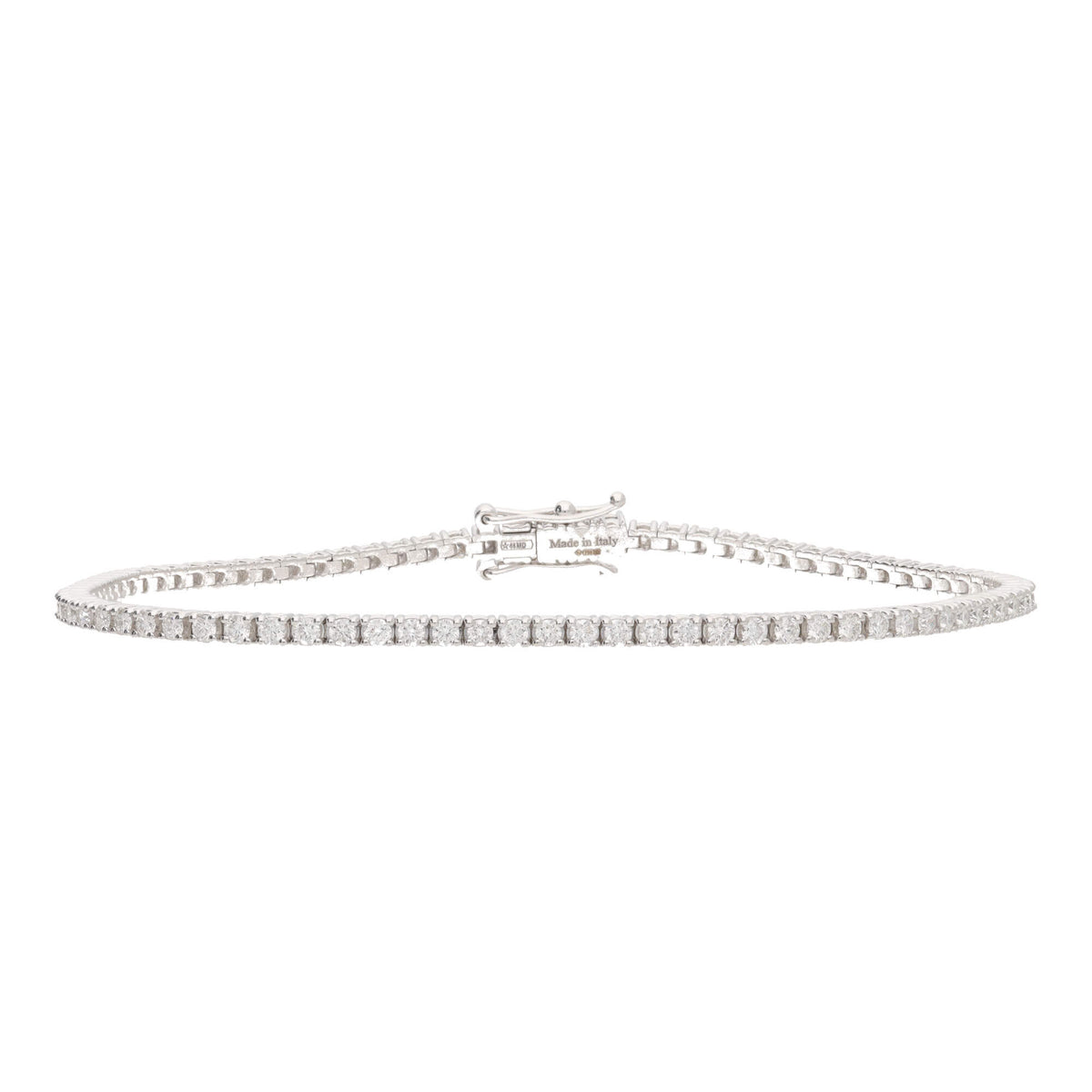 Diamond 1.54ct 18ct White Gold Line Bracelet - Michael Jones Jeweller
