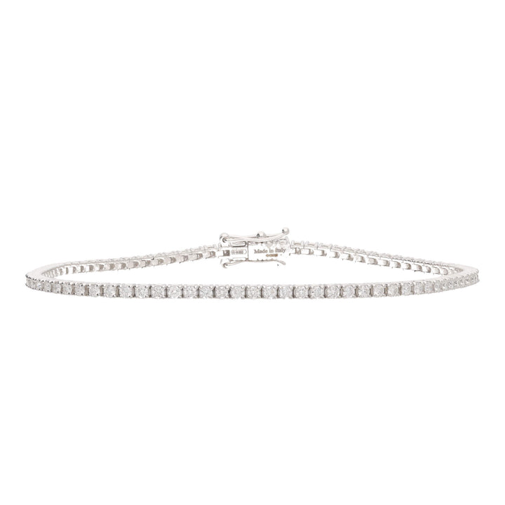 Diamond 1.54ct 18ct White Gold Line Bracelet
