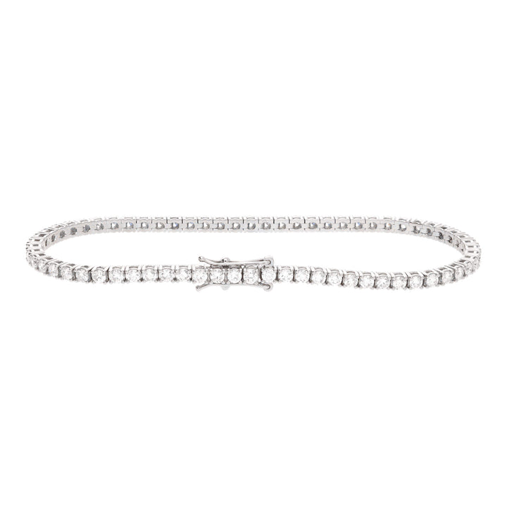 Diamond 3.10ct Platinum Line Bracelet