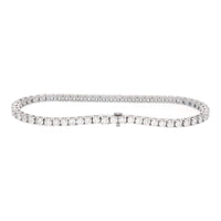 Diamond 5.06ct Platinum Line Bracelet - Michael Jones Jeweller