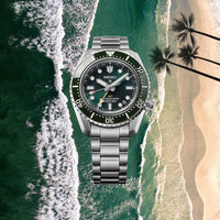 Seiko Prospex Diver’s 1968 300M Heritage GMT Pacific Green Automatic Watch HBC001j1