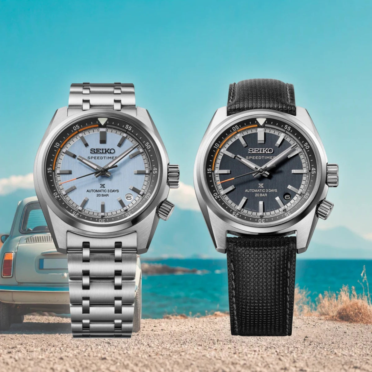 Seiko Prospex “Heritage Motoring” Countdown Speedtimer Petrol Blue Automatic Watch HBC004J1