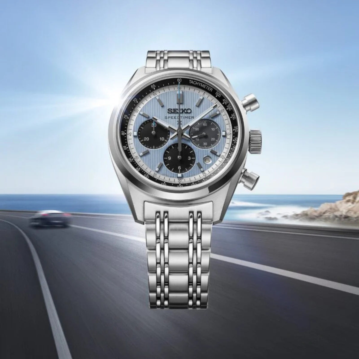 Seiko Prospex Speedtimer “Grand Touring” Mechanical Chronograph Sky Blue Automatic Watch HBD001J1