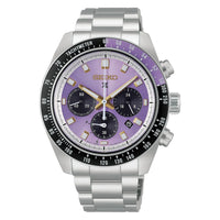 Seiko 145th Anniversary Speedtimer Solar Chronograph Limited Edition Purple Solar Watch HBJ005P1